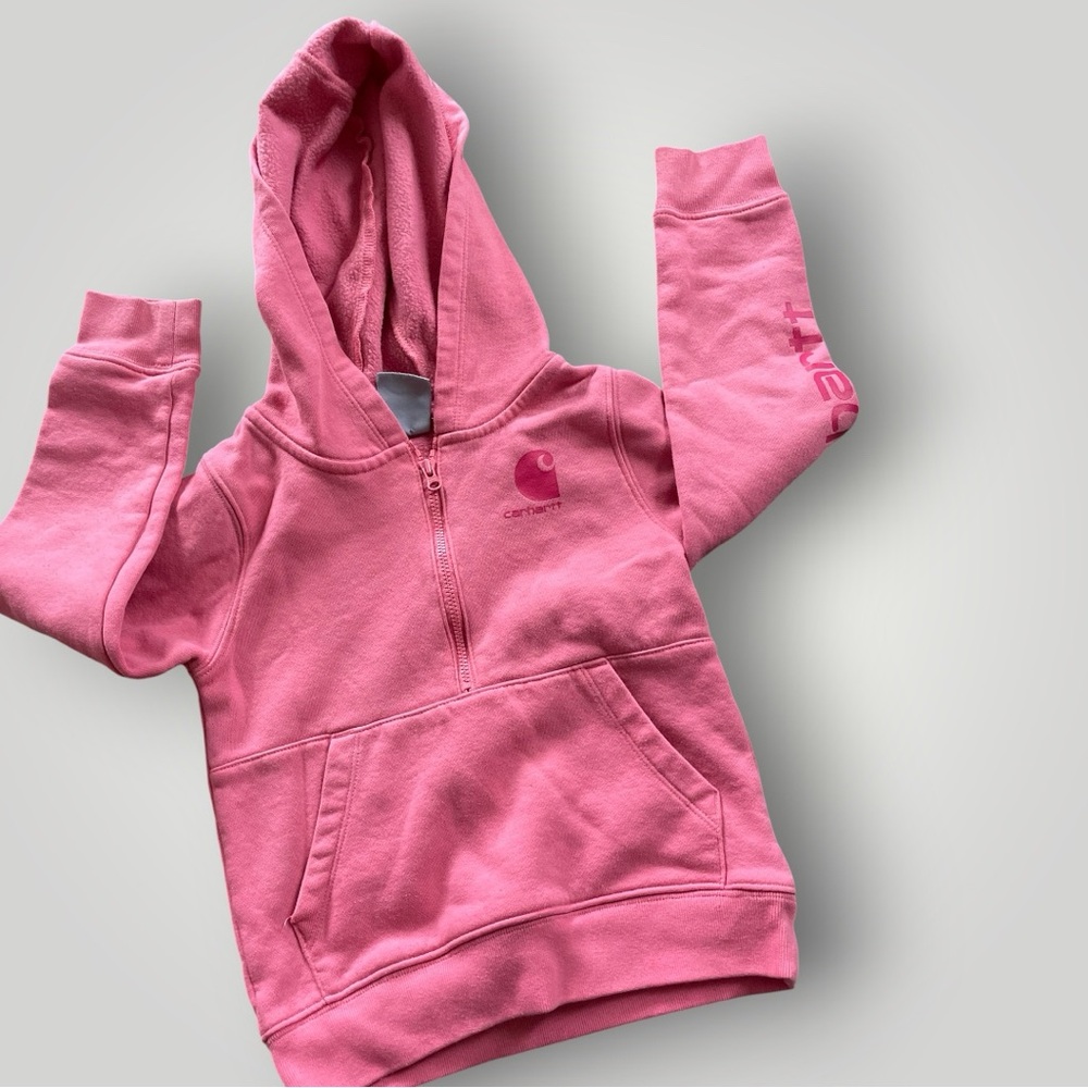 Carhartt Pink Kids' Hooded Pullover Sweatshirt 4T